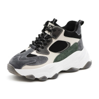 Bata/拔佳2019冬季新款皮革拼接老爹鞋休闲运动鞋ins女潮103DDDM9