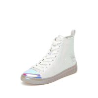 思加图2020春季新款侧拉链水钻珠光女休闲鞋短靴9AY38AD0