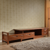 老故居实木现代中式木质电视柜茶几组合地柜小户型中式客厅卧室电视柜伸缩视听柜