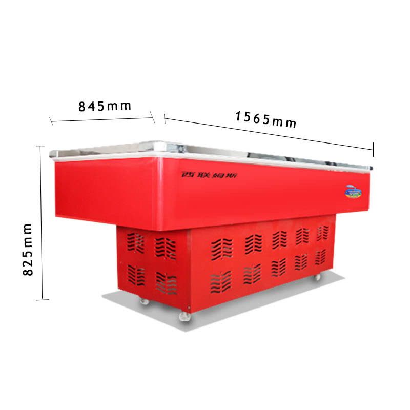 西联姆斯海鲜柜 冷藏冷冻展示冰柜商用卧式麻辣烫海鲜冷藏保鲜冷柜 机械控温冰箱SWD-1560图片