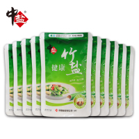 中盐 三和园竹盐250g食用加碘盐×6袋免运费包邮