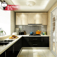 柏优(Bai Youe) 整体橱柜全屋定制家具德国进口爱格板材石英石台面现代简约厨柜套餐北欧环保橱柜一字型橱柜定做订金