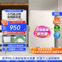 容声(Ronshen)95升单门立式柜冷藏微冷冻家用一级能效出租房办公室省电小型冰箱BC-95D12