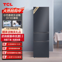 TCL 200L三开门冰箱家用双门小型节能租房宿舍用双门冷藏冷冻电冰箱