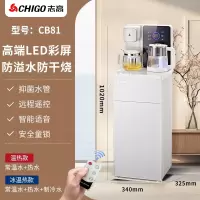 志高CHIGO茶吧机家用2024款全自动智能办公室饮水机下置水桶一体机_语音蓝光水壶高雅白多段调温底部上水遥控_温热