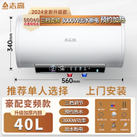 志高CHIGO上门安装电热水器家用卫生间洗澡多重防护家用储水式电热水器电家用_40升速热三档变频出水断电单人上门安装