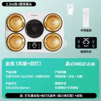 志高CHIGO壁挂式灯暖浴霸灯泡取暖器挂壁墙式卫生间浴室风暖免打孔防水_DF-08壁挂双控风暖+灯暖触控+遥控金泡漏保