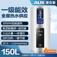 奥克斯AUX落地式大容量立式中央家用商用电热水器酒店竖式150L理发店_一级能效150升触摸屏3KW