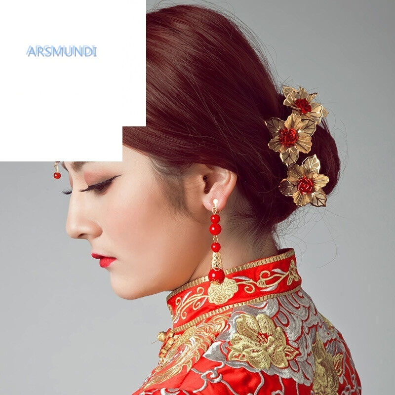 ARSMUNDI新娘龙凤褂皇后凤冠头饰中式婚礼