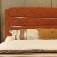 艾帛利(AIBOULLY) 床 实木床1.8米双人床 简约现代1.5米橡胶木床 木质单人床1.2米实木床家具