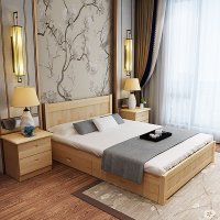 艾帛利(AIBOULLY) 实木床 松木床 单人床 简约现代双人床 简易木质成人床儿童床员工床卧室实木床