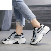 百丽牧貂秋天ins潮老爹鞋女厚底增高5CM网面运动鞋2019新款网眼网布休闲跑步鞋女
