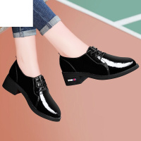 百丽牧貂女鞋韩版时尚工作通勤鞋正装小皮鞋女2019秋季新款秋鞋方根坡跟百搭潮鞋