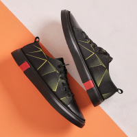 品牌百丽牧貂布鞋夏季潮鞋韩版个性男鞋年轻人青年低帮鞋平底透气时尚休闲板鞋