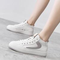 品牌百丽牧貂小白鞋2021年新款春款ins潮鞋子百搭板鞋女士运动高帮帆布鞋春秋