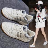 品牌百丽牧貂小白鞋女真皮2021年秋季新款百搭平底纯皮软底轻便休闲板鞋潮