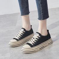 品牌百丽牧貂小白鞋女2021年春秋季新款ins潮运动百搭板鞋厚底真皮学生帆布鞋