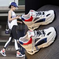 品牌百丽牧貂老爹鞋ins潮2021秋冬季新款百搭内增高女鞋8cm真皮休闲厚底棉鞋女