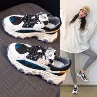 品牌百丽牧貂老爹鞋女2021新款小白鞋春季百搭网红休闲运动鞋子春款板鞋ins潮