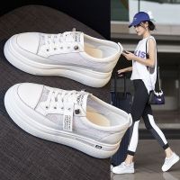 品牌百丽牧貂小白鞋女鞋2021新款春季百搭透气网面厚底内增高休闲鞋子板鞋