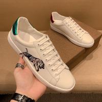 百丽牧貂[BAILIMUDIAO]欧洲站轻奢小白鞋真皮头层牛皮3D打印老虎印花情侣潮鞋休闲板鞋潮