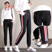 洛芊韩版运动裤少女春秋季哈伦裤初中高中学生萝卜休闲卫裤小脚长裤子