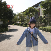 洛芊中长款牛仔外套女2018春季新款韩版宽松显瘦学生bf上衣慵懒牛仔衣