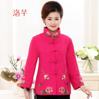 洛芊春秋装新款妈妈装民族风外套中老年人女装短款上衣中国风唐装奶奶