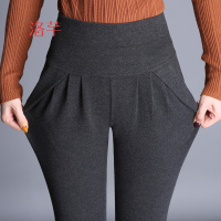 洛芊香蕉裤女萝卜哈伦裤2018春夏新款高腰显瘦百搭毛呢休闲女长裤子潮