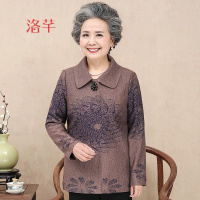 洛芊中老年人外套女秋装毛呢老人奶奶装上衣服装春秋款妈妈装60-70岁