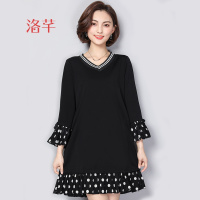 洛芊春季打底衫女2018新款春加肥加大码长袖中长款宽松遮肚子显瘦上衣