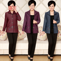 洛芊中老年人女装装外套薄妈妈装老人衣服秋短款上衣60奶奶装70岁