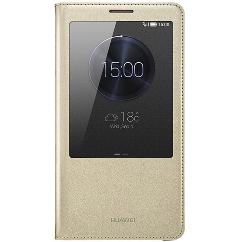 huawei 华为mate7原装皮套 手机壳翻盖式皮套 m7原装开窗休眠保护套 防摔后壳 送钢化膜