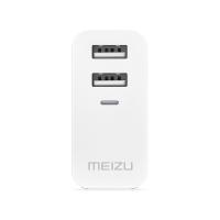 魅族手机原装充电器MX5/6/4/pro魅蓝X/note3/5/6 3s/s E2快充头 双usb口通用充电器 17W