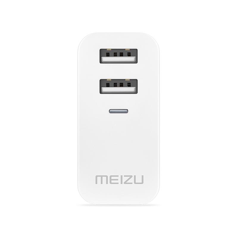 魅族手机原装充电器MX5/6/4/pro魅蓝X/note3/5/6 3s/s E2快充头 双usb口通用充电器 17W