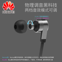 华为 AM13 荣耀原装动圈式入耳式耳机引擎2代 P9 plus V8 mate9/10 P10 荣耀7V9（灰色）
