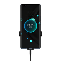 荣耀原装车载无线充电器50W无线充超级快充正品手机充电器Mate40pro车载用导航手机支架自动感应适用苹果