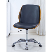 花千紫老板办公椅子现代简约靠背木电脑椅无扶手家用舒适久坐升降皮转椅