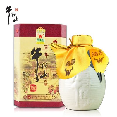 牛栏山二锅头 36度牛栏山 百年陈酿 经典三牛 400ml 单瓶装