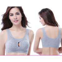莎丞 中老年人收副乳调整型无钢圈大码前扣内衣薄款背心式女妈妈文胸