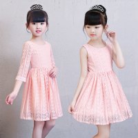 莎丞 女童夏季连衣裙2020新款中大童绣花公主裙小女孩六一儿童节表演裙
