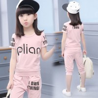 夏季新款女童套装夏装超洋气儿童时髦网红童装女孩短裤两件套 莎丞