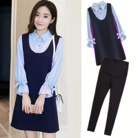 孕妇装秋装孕妇套装哺乳装秋孕妇连衣裙孕妇裙孕妇打底裤两件套 莎丞