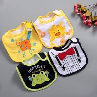 婴儿口水巾夏季围兜防水 吃饭魔术贴棉宝宝围嘴 新生儿口水围兜 莎丞