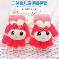 儿童手套保暖冬季宝宝加厚女五指手套分指加厚保暖手套 莎丞