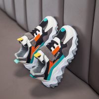 儿童运动鞋女童老爹鞋网面2020冬新款男童运动鞋中大童皮质莎丞