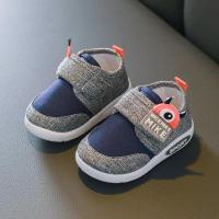 秋冬1-2-3岁学步鞋男宝宝棉鞋休闲帆布鞋 儿童鞋女宝宝鞋机能板鞋 莎丞