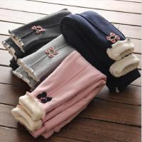 春秋款/加绒款 女童蝴蝶结中高腰秋冬款儿童保暖外穿裤宝宝长裤子 莎丞