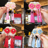 儿童超仙头饰中国风女童飘带发饰品古代流苏儿童表演发饰宝宝发夹莎丞(SHACHEN)