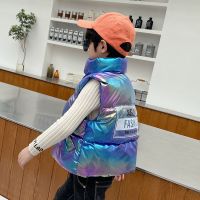 新款儿童加厚立领马甲韩版个性潮男女童冬季羽绒棉服洋气中小童装 莎丞